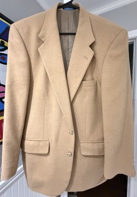 Brooks Brothers 346 Men's 100% Camel Hair Tan Jacket Blazer Sport Coat Size 42 R