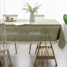 Rectangle Dust-Proof Table Cover,Hollow-Carved Jacquard Weave Tablecloth