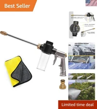 Car Wash Foam Gun with Brass Nozzle & Soap Dispenser - Heavy-Duty Cleaning Tool