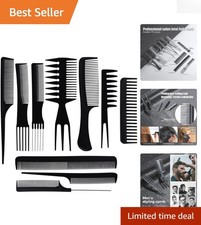 10-Piece Professional Hair Comb Set for All Hair Types Perfect for Styling