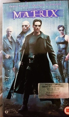 The Matrix VHS Video Tape Keanu Reeves Laurence Fishburne 1999