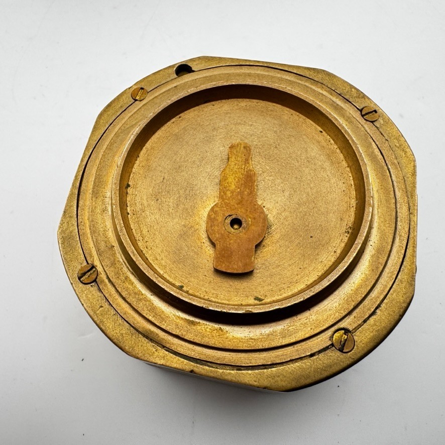Stanley London Natural Sine Brass Compass In Wooden Nautical Box
