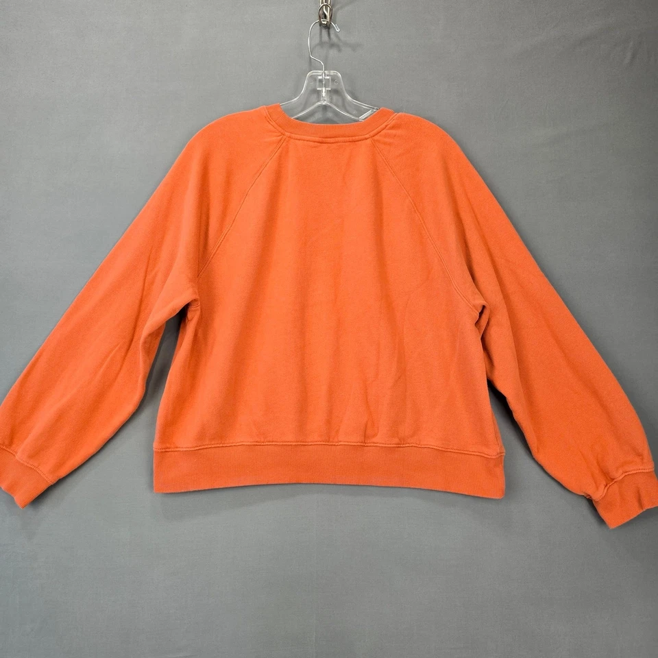 Old Navy 橙色海星运动衫长袖圆领上衣女式 M 码 — 第 3/4 张图片
