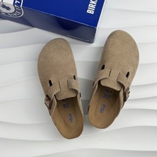 Birkenstock Boston Soft Footbed Taupe Suede Leather Wide/Narrow/unisex/EU37-45