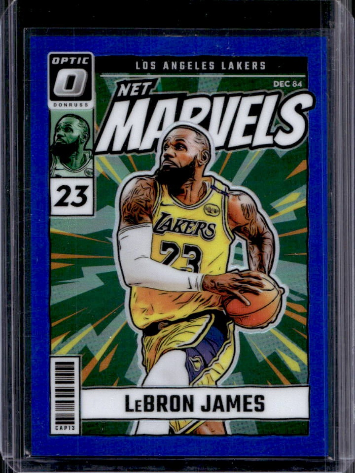 2024-25 Panini Donruss Optic LeBron James Net Marvels Blue #/49 Lakers
