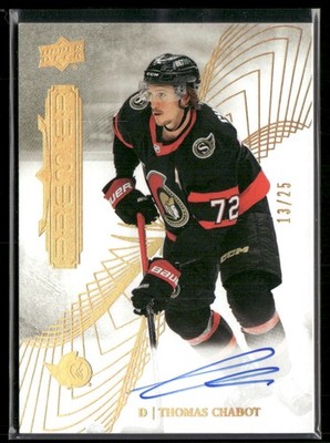 2022-23 Upper Deck Premier Auto Gold #85 Thomas Chabot /25 - Ottawa Senators