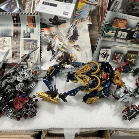 LEGO BIONICLE Vezon & Fenrakk (8764), Axonn (8733), Brutaka (8734) Lot Complete 