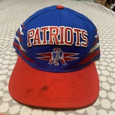 New England Patriots NFL Licensed Snapback Hat Blue/Red Mitchell  Ness