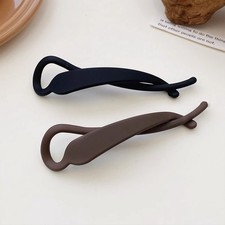 2pcs Simple Fashion Banana Clip Ponytail Hair Clip Elegant Hair Accessories - Image 2