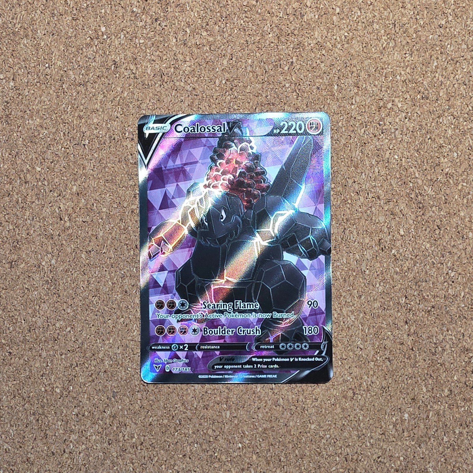 Coalossal V 173/185 Vivid Voltage NM Full Art Ultra Rare Pokemon Card