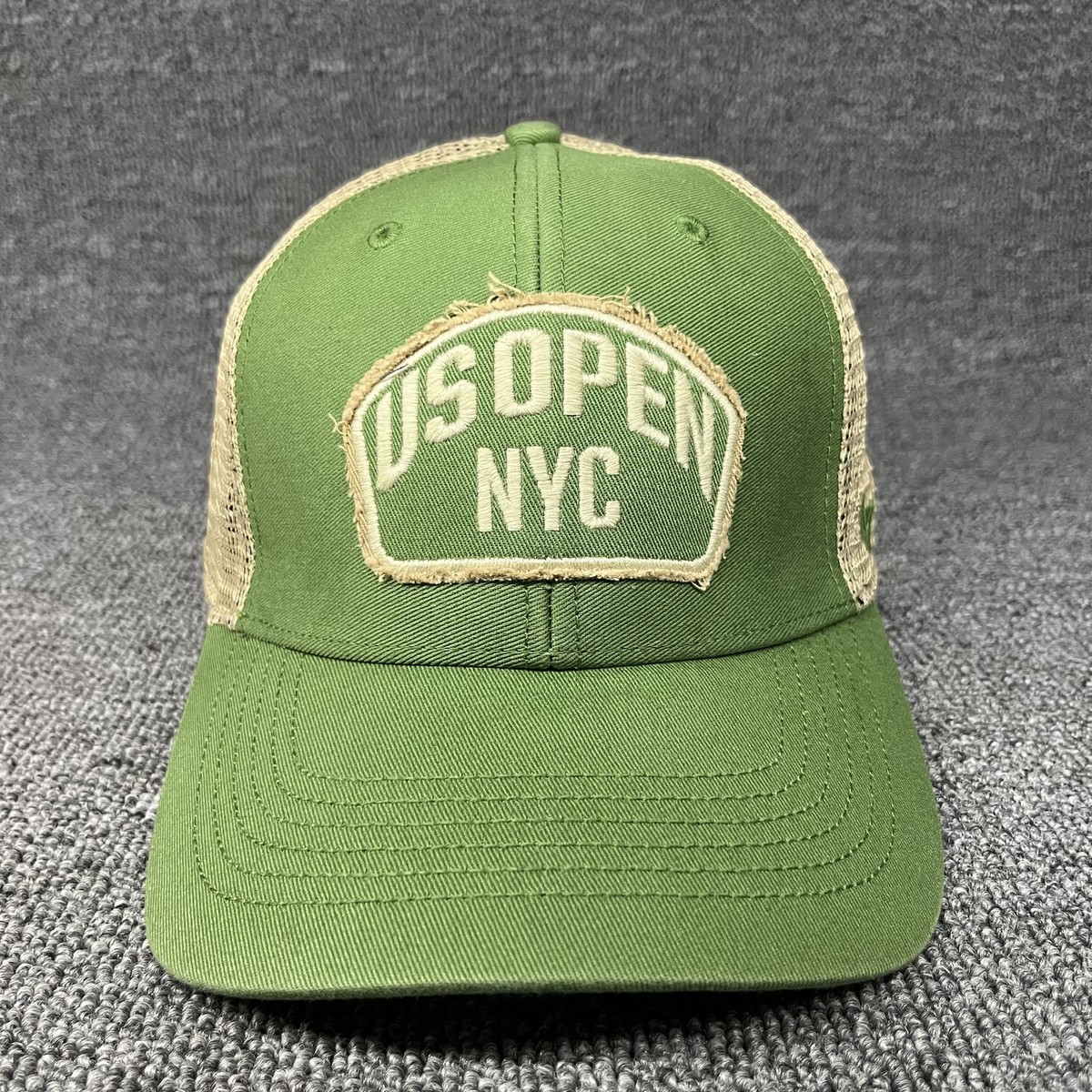 '47 Brand US Open NYC Trucker Hat Green Tan Mesh Snapback Cap