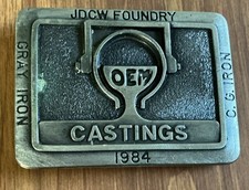 John Deere JDCW Foundry Waterloo OEM Castings Belt Buckle 1984 Ltd Ed 1245/1300