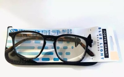 2 Pack-Foster Grant Reading Glasses AntiFog Blue Light w Case Kennedy Tor  +1.50