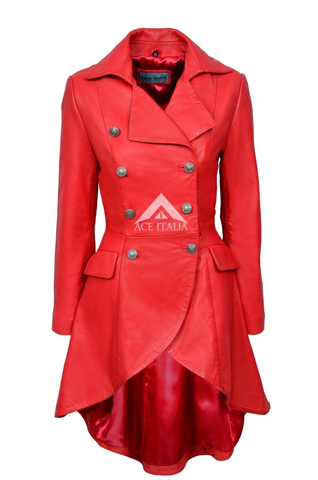 ALTRA Cappotto Giacca Cappotto Donna Donna Rosso LAVATO Vera Napa Napa Gotico 3491 P