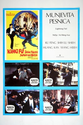 HUANG FEI HONG / THE MASTER OF KUNG FU / DEATH KICK movie poster YU 1973 KU FENG