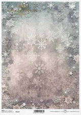 Snowflake Background | A4 Rice Paper | Paper for Decoupage | ITD Collection