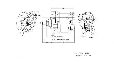 New Starter for 98-00 Honda Civic 1.6L L4 Manual Transmission (Excl. Si Models) - Picture 2 of 4
