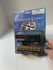 Cobblestone Corners Collectibles C & C Railways Log Carrier & Box Car Sealed 