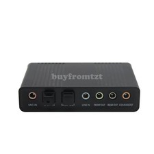 USB External S/PDIF Optical Sound Card Stereo Channel 5.1 DAC Audio Line In bt 