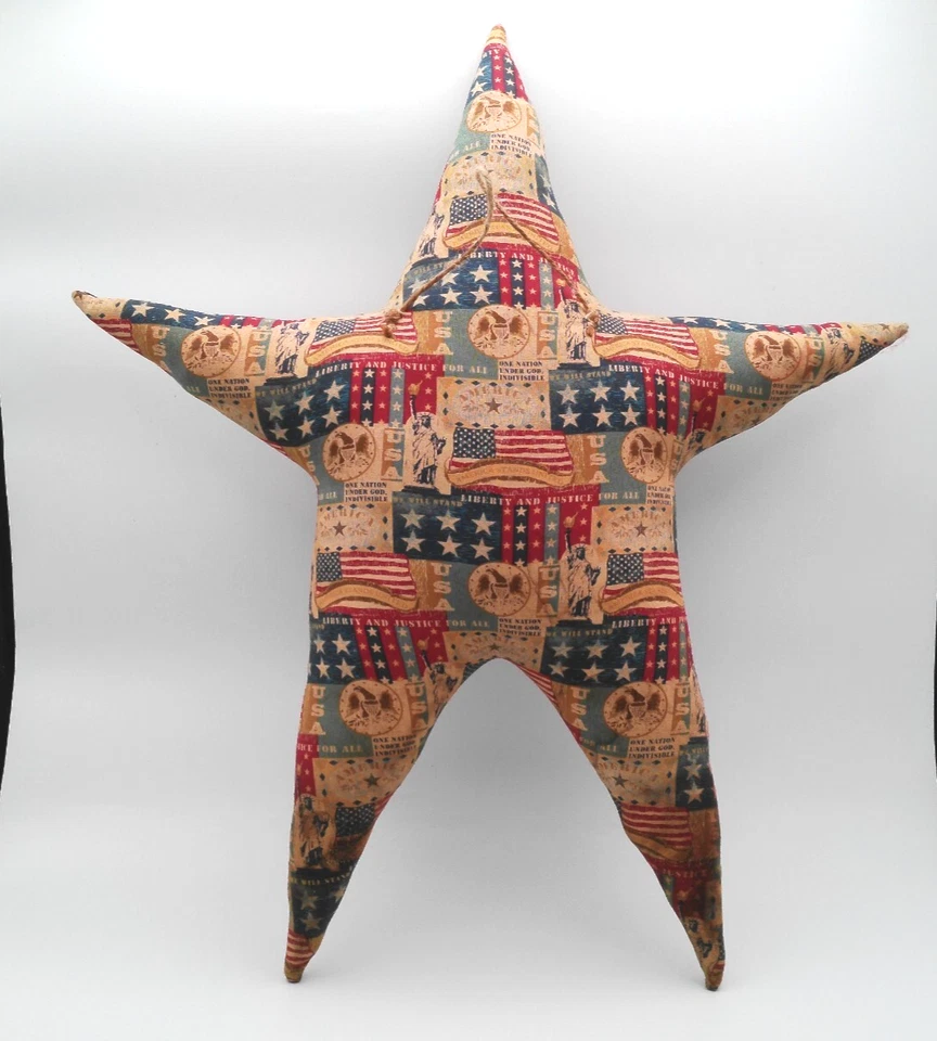 Primitive Americana Patriotic Star Door Wreath Hanger 20" Tall - Image 2 of 2