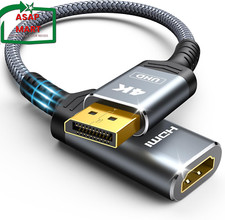 Highwings 4K Display Port to HDMI Adapter, Uni-Directional DP 1.2 Computer to HD
