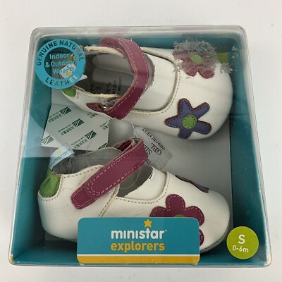 Baby Ministar Explorers By Bobux Genuine Leather Sports Shoe Small 0-6 Months