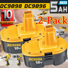 2 PACK 18V For Dewalt 18 VOLT DC9096 DC9098 NiMh Battery DC9099 NEW Replacement
