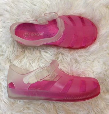 clear pink sandals