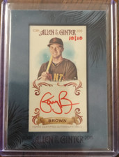 2015 Topps Allen and Ginter Framed Mini Autographs Red Ink Gary Brown Auto /10