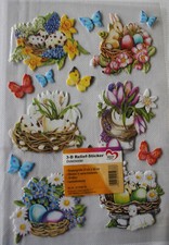 3-D Relief-Sticker "Osternester", A4, Jittenmeier