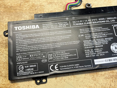 Toshiba Tecra Z40 Z40A Z40B Z40C Genuine Battery 14.4V 3860mAh