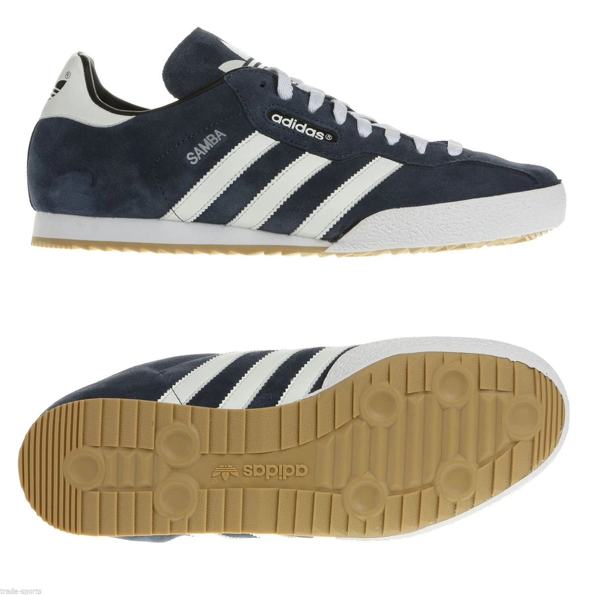 adidas ORIGINALS NAVY SUPER TRAINERS MEN&#039;S SNEAKERS SHOES FOOTBALL BLUE | eBay