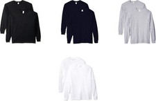 Gildan Men's Heavy Cotton Long Sleeve T-Shirt 2 Pack