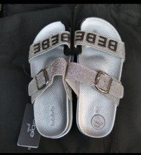 Girls Bebe designer slippers