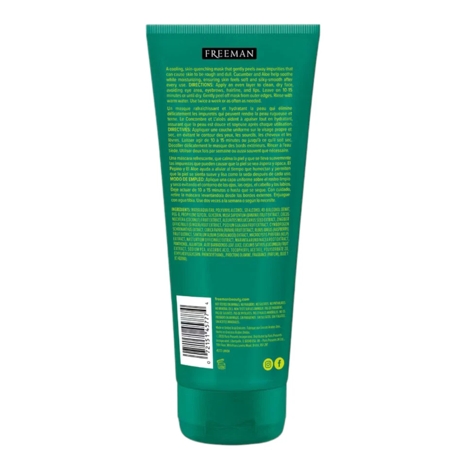 Freeman Cucumber Peel-Off Gel Mask 2 x 175ml – Refreshing & Clarifying Skin Care - Image 3 of 4