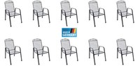 Streckmetall Stapelstuhl Gartenstuhl 10ER Set Mfg Stapelsessel Zingst Stapelbar