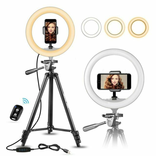 Selfie Ring Light With 63" Tripod Stand/Phone Holder, QEUOOIY 20W LED Circle Lights Dimmable 3000-6500K With Remote Control And Built-in Rechargeable Battery For Vlog, Makeup, YouTube, Camera - View #11