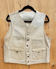 Vintage 50's /60's Filson Canvas Hunting Fishing Workwear Vest Distressed