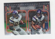 2010 TOPPS CHROME FOOTBALL GRIDIRON LINEAGE ADRIAN PETERSON & PERCY HARVIN