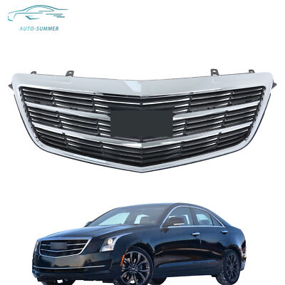 Bumper Grille Horizontal Billet Style Front Upper Plastic For 15-19 Cadillac ATS