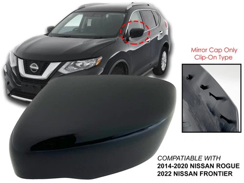 Exterior Side Mirror Cap for Nissan 2014 - 2020 ROGUE 2022 FRONTIER Driver Side