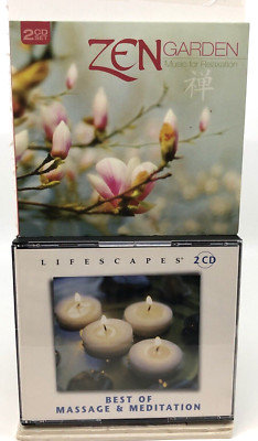 2 CD LOT: Lifescapes: Best of Massage & Meditation + Zen Garden - 4 Discs Total