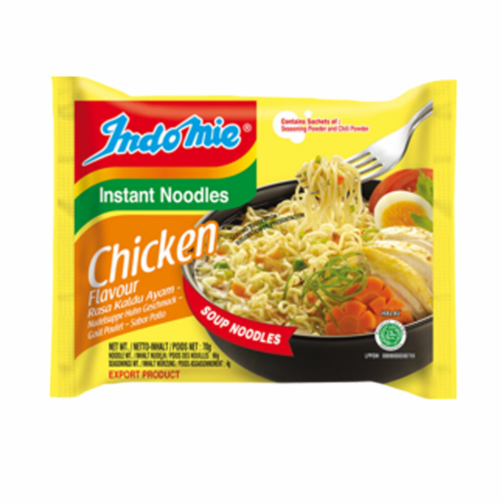 40 x 70g Indo Mie Instantnudeln Huhngeschmack Chicken Flavour Instand Nudelsuppe