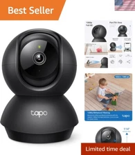Smart Baby and Pet Monitor - 360° Pan/Tilt Security Camera, 2-Way Audio & Alerts