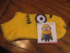 Despicable Me Kids Socks - Yellow Minion eyes - fits sizes 7-9