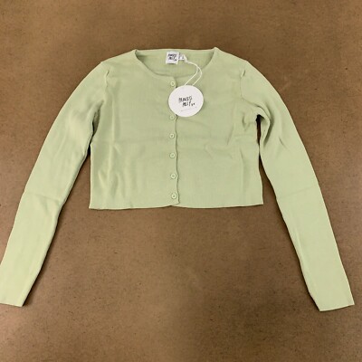 Princess Polly Women's Size 10 Lime Long Sleeve Button Front Michael Top NWT