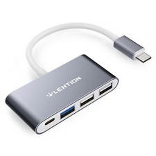 4-in-1 USB-C Hub with Type C/USB 3.0/2.0 Multiport Adapter for MacBook Pro/Air