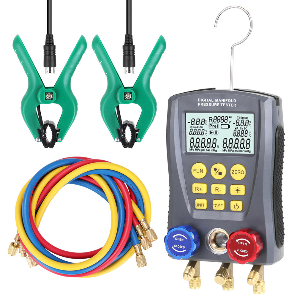 Kits de medidor de colector digital de refrigeración y prueba de aire acondicionado