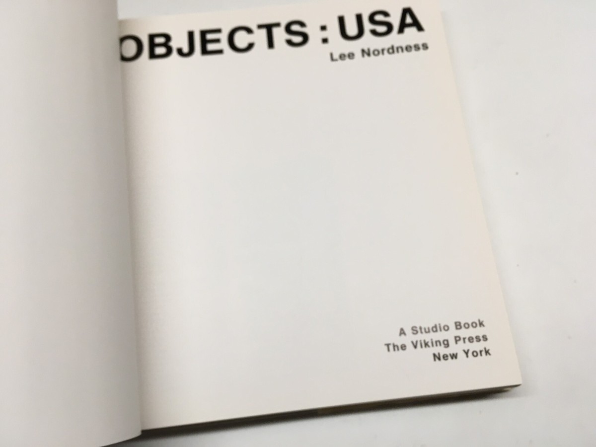 OBJECTS: USA By Lee Nordness Hardcover Illustrated 1970 with Dust