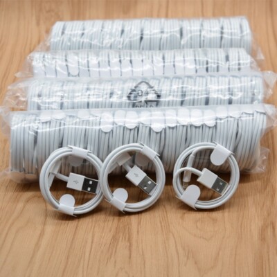 For iPhone 14 13 12 11 Pro Max XR 8 7 iPad USB Charger Cable 3/6Ft Cord Bulk Lot